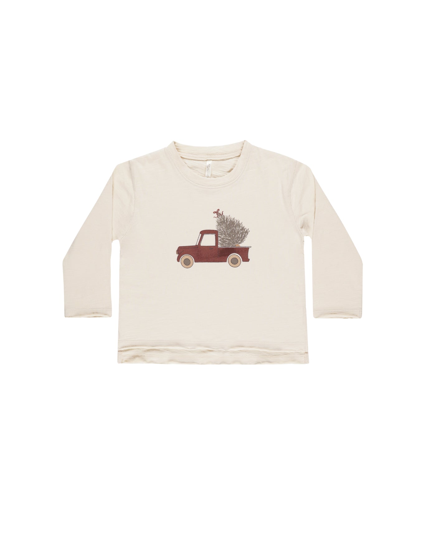 Long Sleeve Raw Edge Tee - Truck