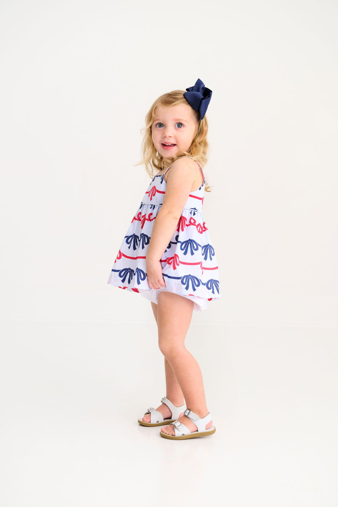 Idabelle Bloomer Set - Brentwood Bows with Worth Avenue White