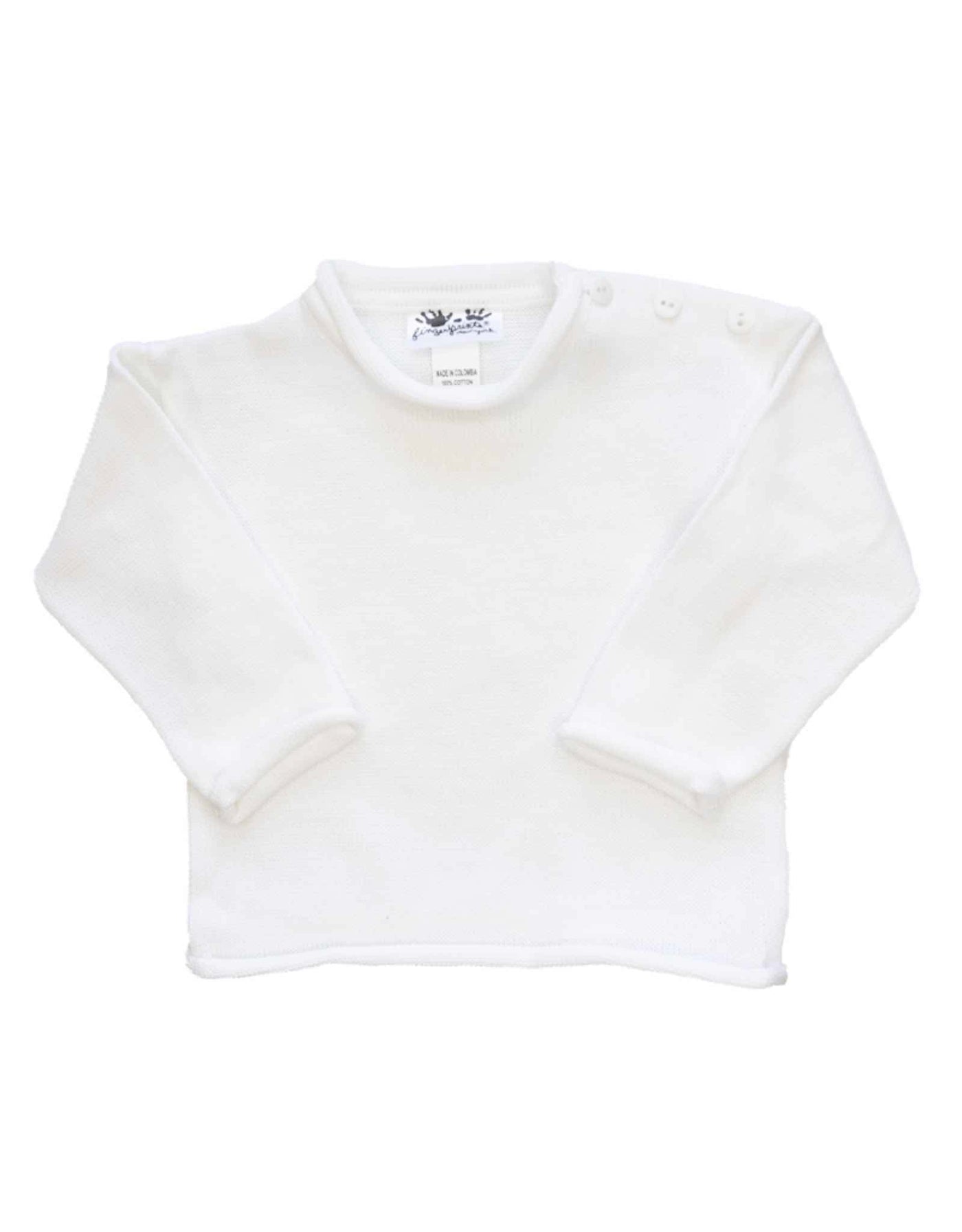 Roll Neck Sweater - White