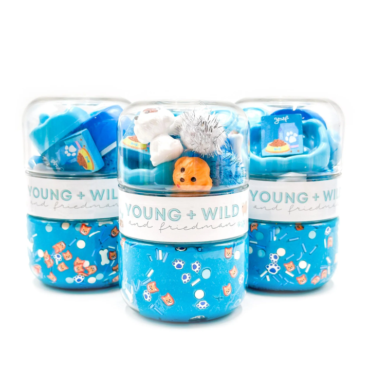 young wild friedman Grab &amp; Go Dough Jar - Blue Pet Shop