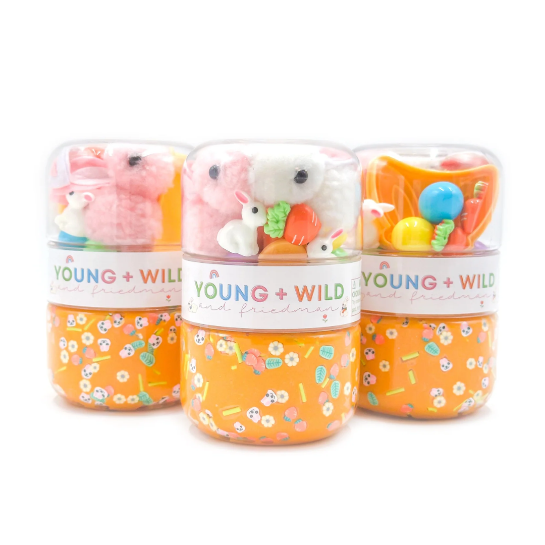 young wild friedman Grab & Go Dough Jar - Easter Bunny