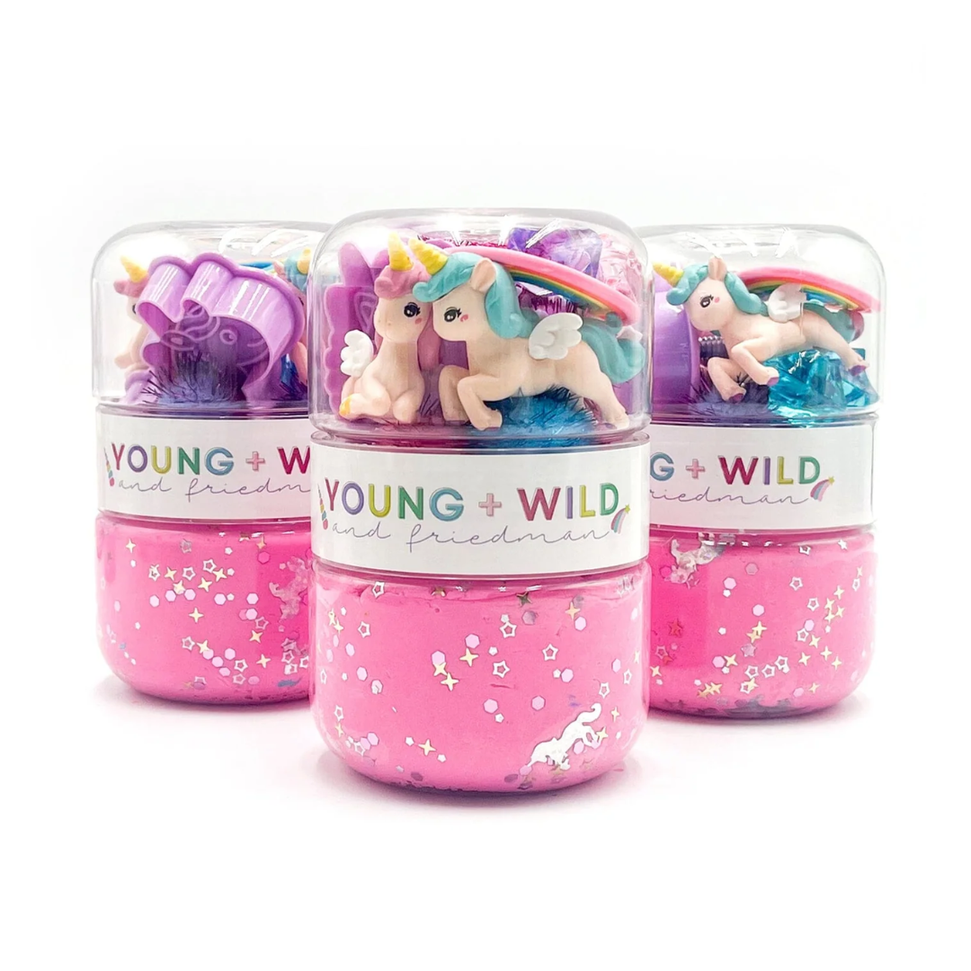 young wild and friedman Grab & Go Dough Jar - Unicorn