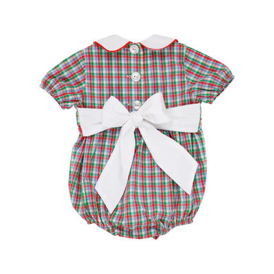 Cindy Lou Sash Bubble - Miss Porter's Plaid With Worth Avenue White