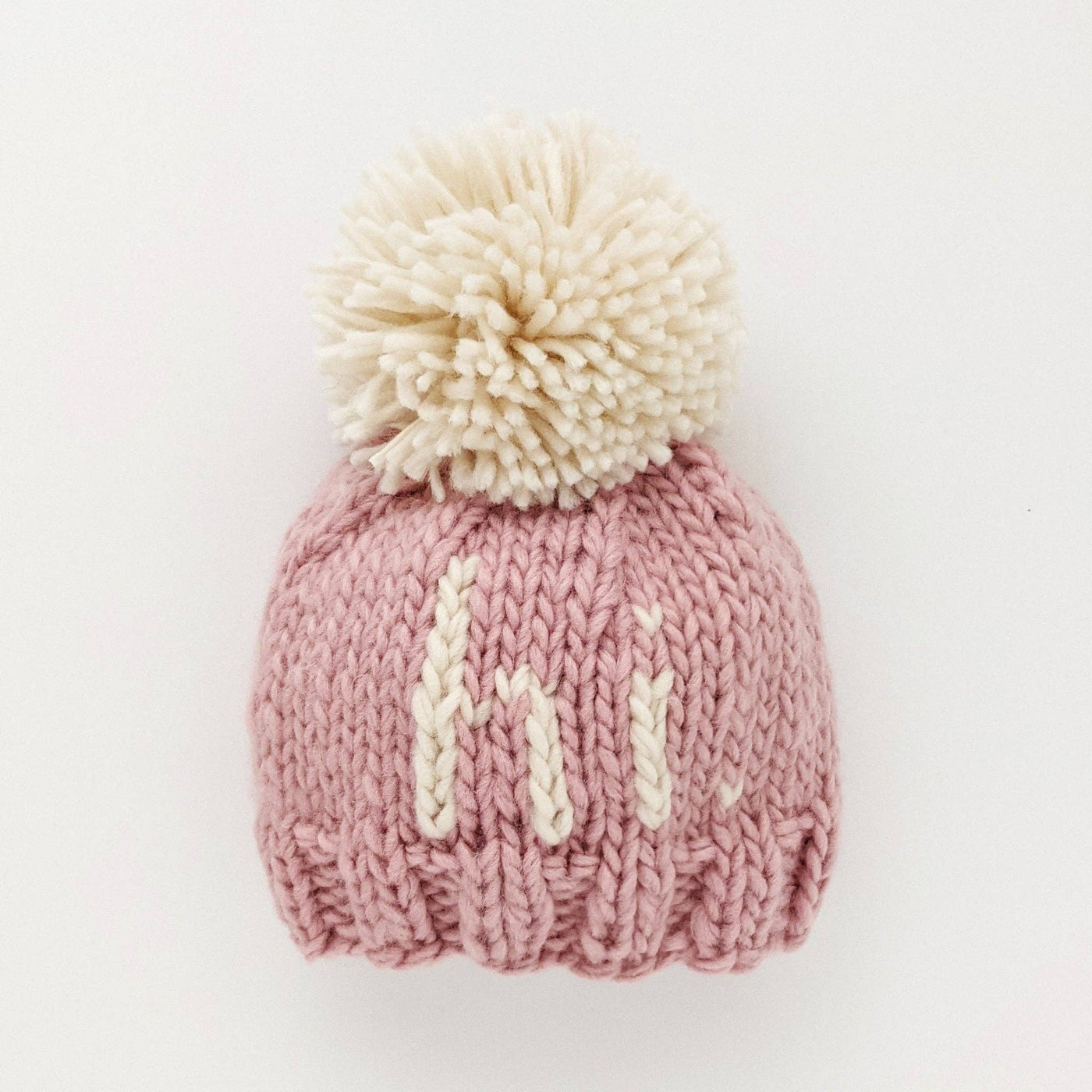 hi. Rosy Hand Knit Beanie Hat