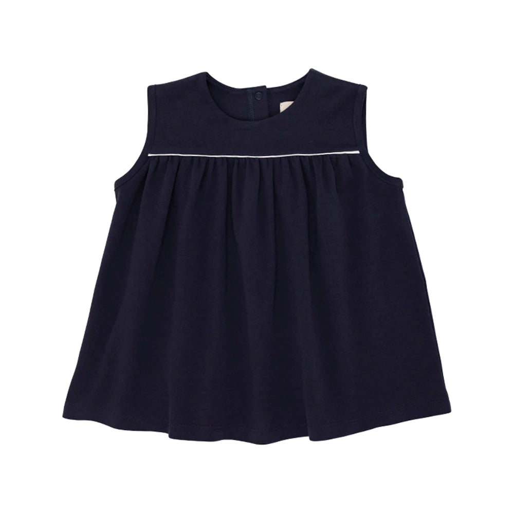 Dowell Day Top - Nantucket Navy With Worth Avenue White