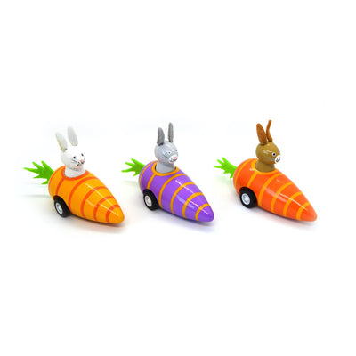 Pull Back Toy - Easter Bunny in Carrot