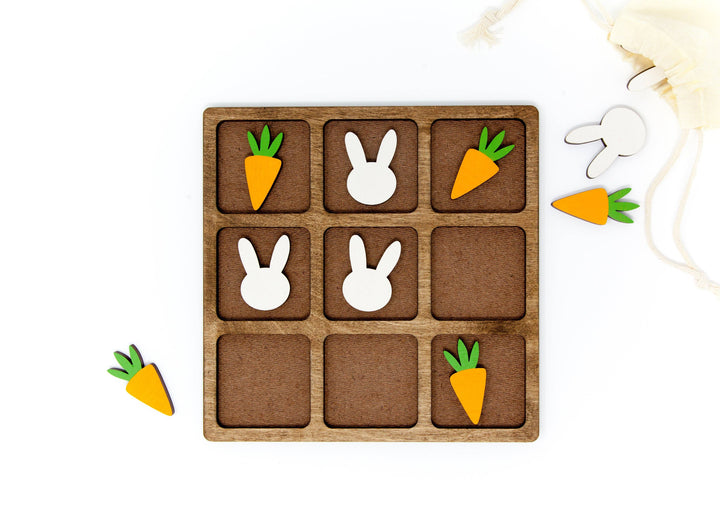 Tic-Tac-Toe Board - Bunny vs. Carrot