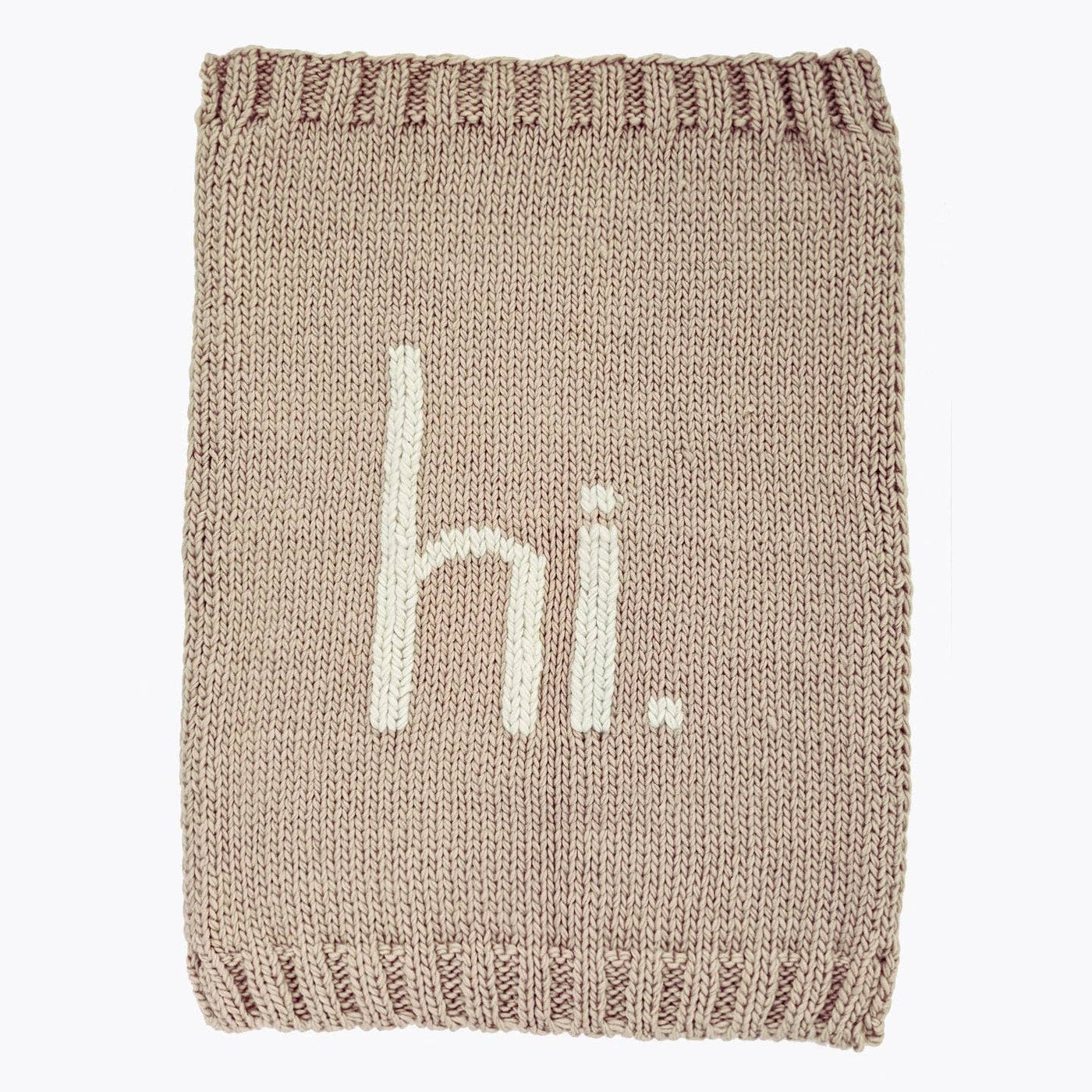 hi. Hand Knit Blanket - Pebble