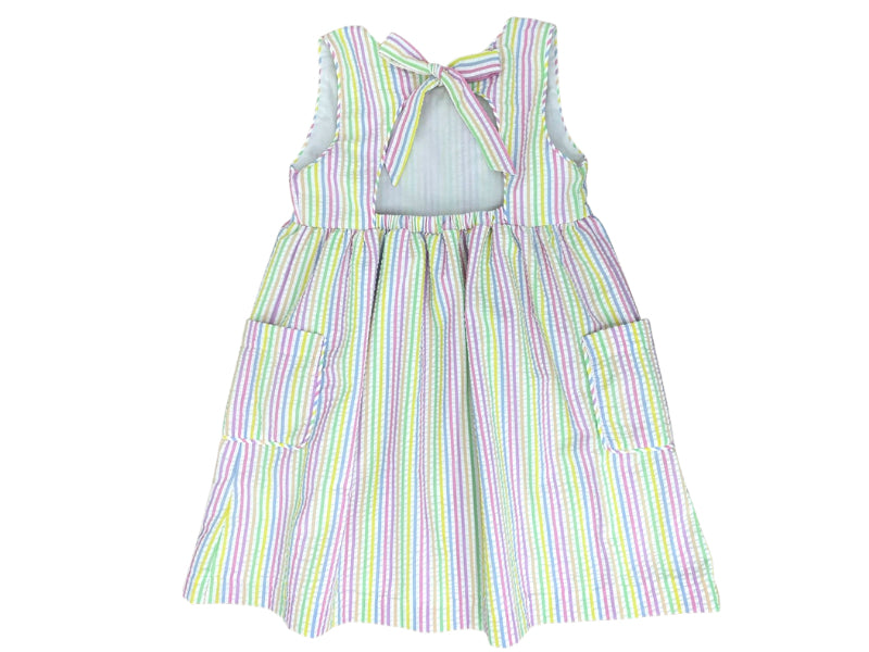 Maisy Dress - Pastel Stripe