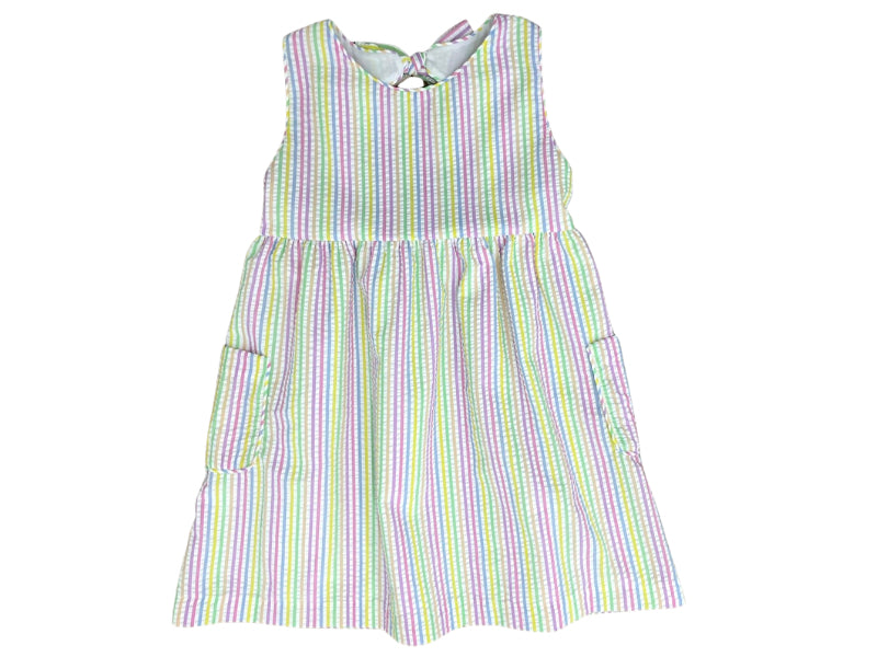 Maisy Dress - Pastel Stripe
