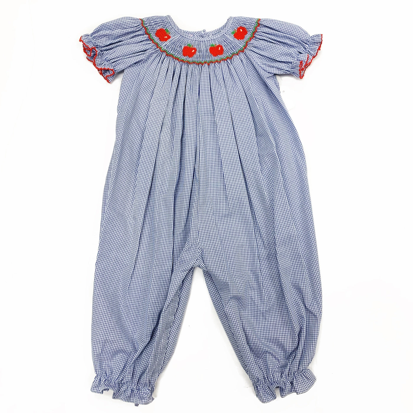 Long Smocked Bubble - Apples