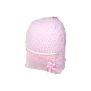 Medium Backpack - Pink Seersucker