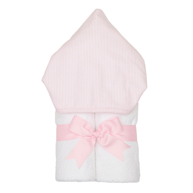 Everykid Towel - Pink Seersucker Stripe