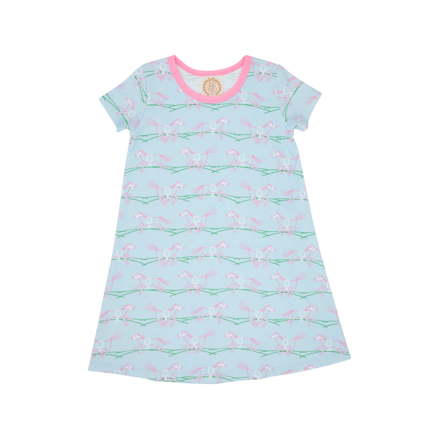 Polly Play Dress - Home To The Horses With Hamptons Hot Pink